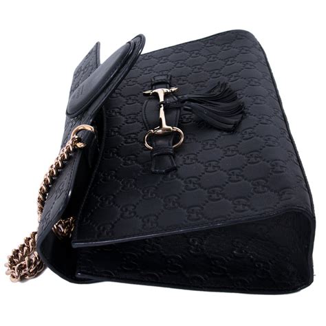 emily shoulder bag gucci|guccissima shoulder bag black.